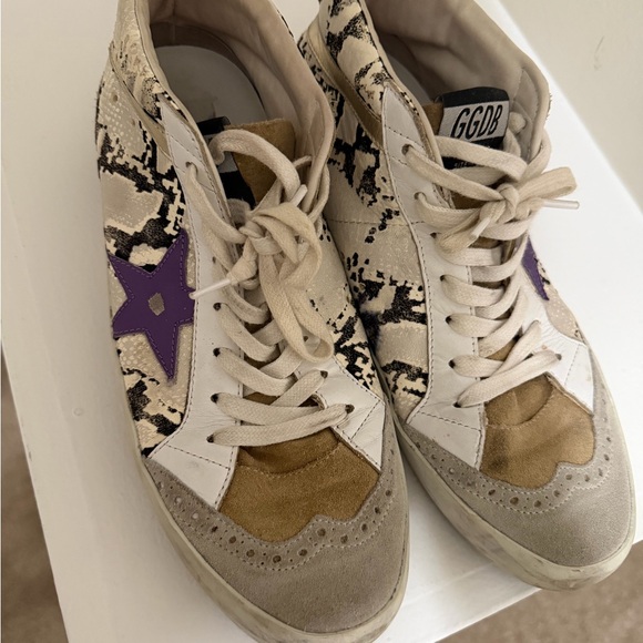 Golden Goose Sneakers with Purple Star and Snake Print - Picture 2 of 2